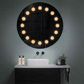 Specchio LED Rotondo | Controllo tramite interruttore a muro | Luce bianca calda - Reyze Serie Salono Modello 6